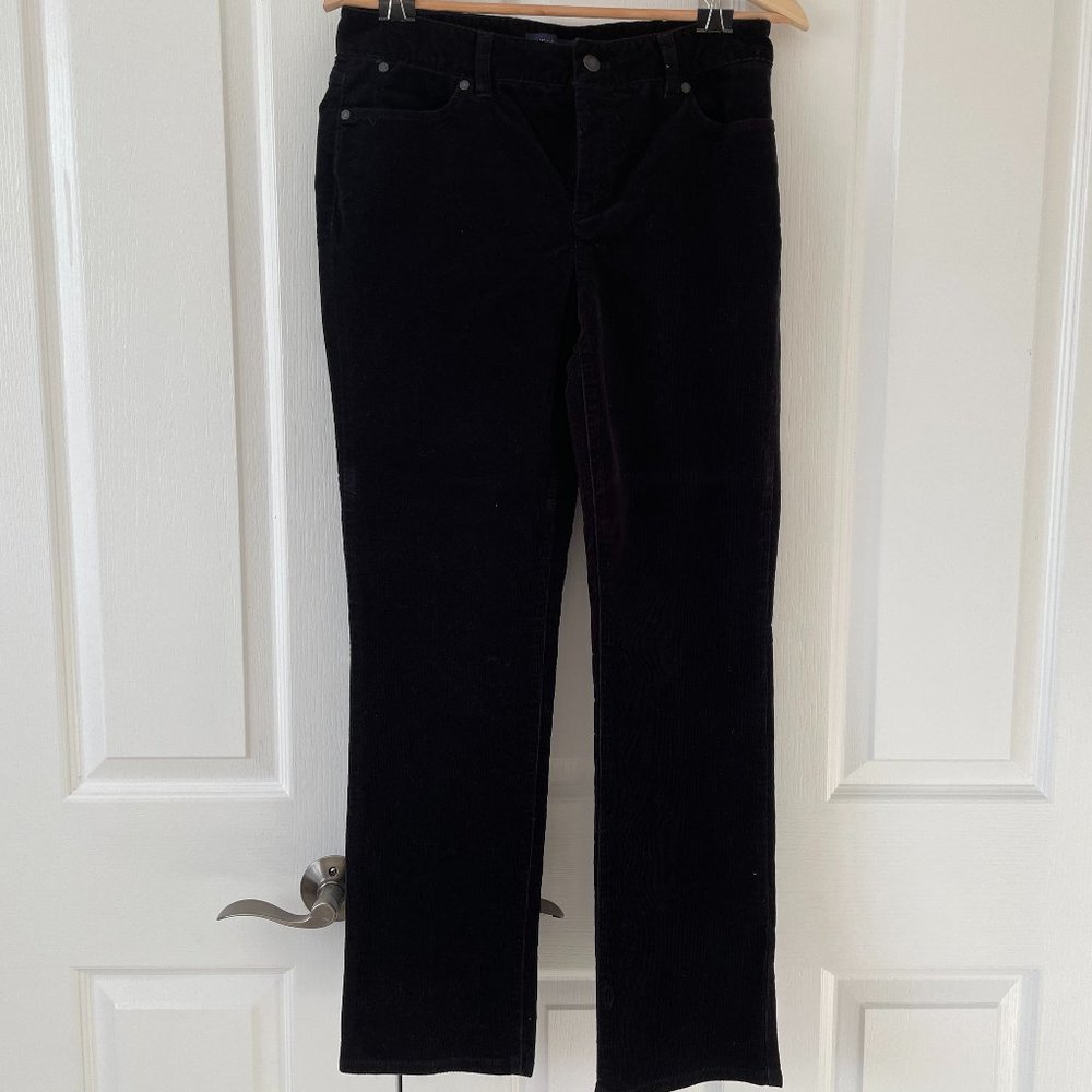 NWOT Talbots Heritage Corduroy Black Pants Size 8P